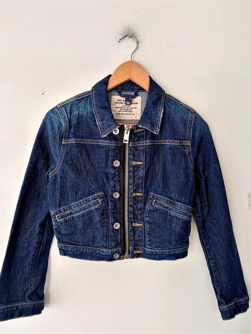 Diesel Women's Denim Zip Up Luxure Jacket Size S